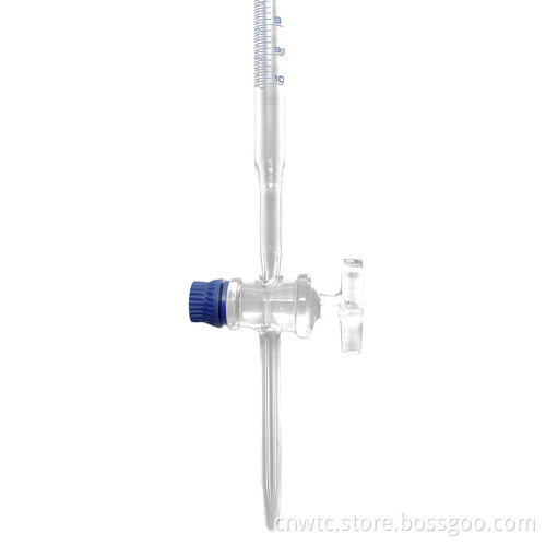 High Boro3.3 Glass Acid-Base Burettes in Various Sizes: 10ml, 25ml, 50ml, and 100ml for Laboratory Use